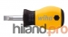 Укороченная шлицевая отвертка SoftFinish ESD с диссипативной ручкой 6,5x25мм (wiha)