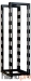 Стойка телекоммуникационная универсальная 38U двухрамная, цвет черный | ЦМО